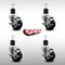Service Caster 3'' SS Soft Rubber Swivel 1-7/8'' Expanding Stem Caster Set with Brake, 4PK SCC-SSEX20S314-SRS-TLB-178-4 - alternate 4